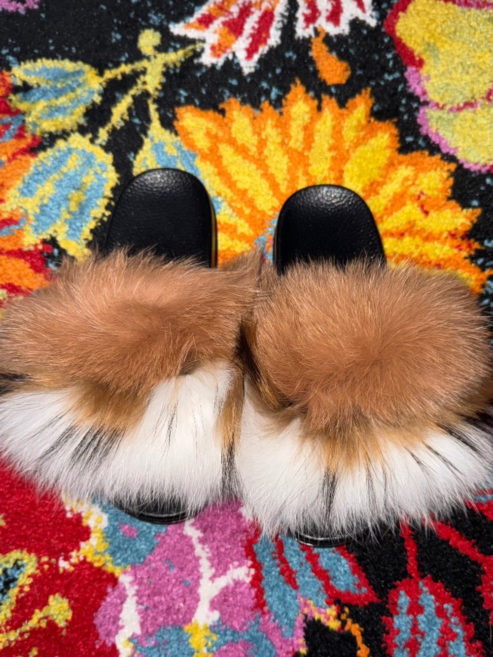 Boutique | Foxy Combo Faux Fur Slides
